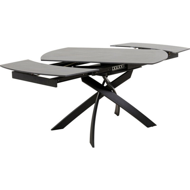 Extension Table Twist Black 120(30+30)x90cm